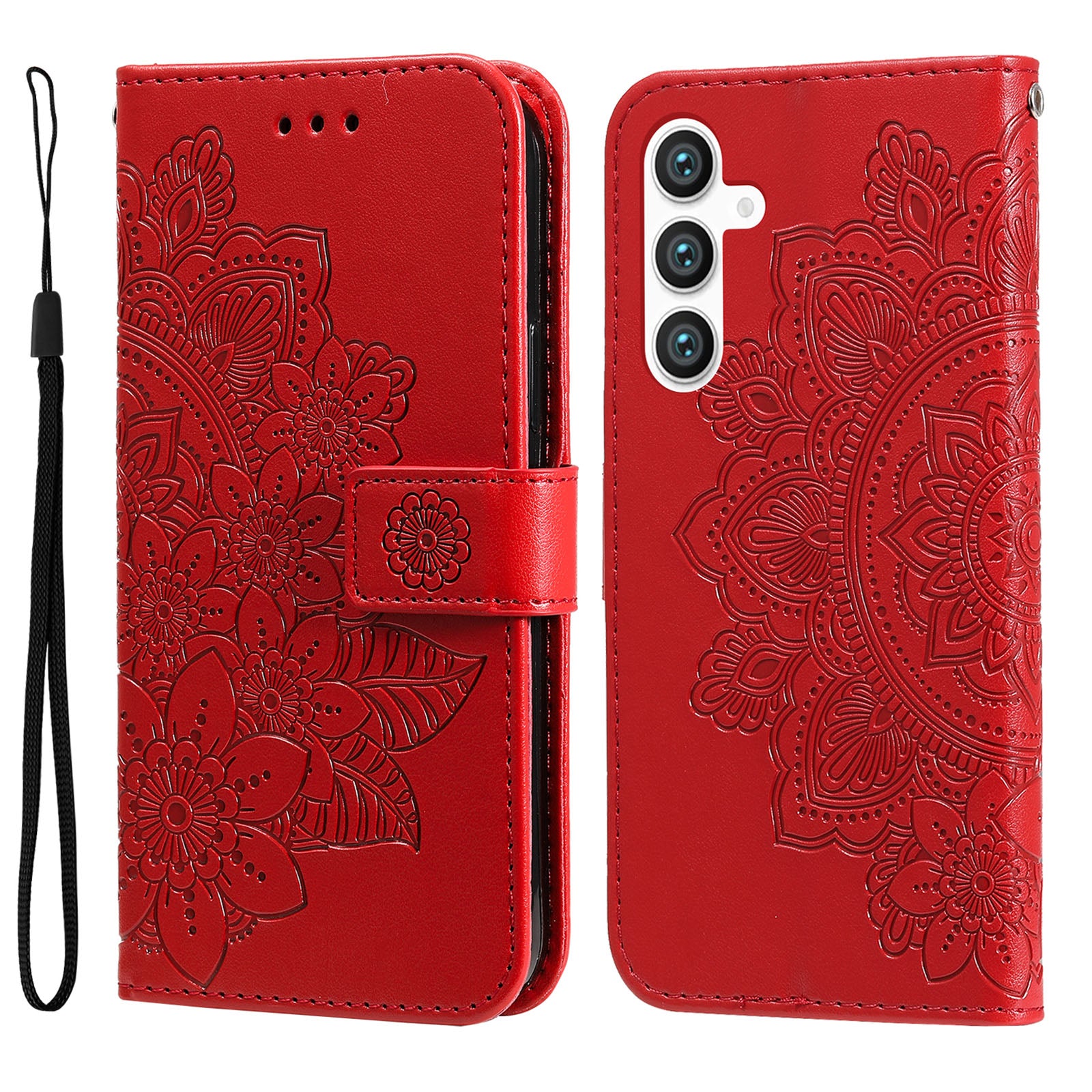 For Samsung Galaxy S23 FE Stand Wallet Imprinted Flower PU Leather Cover Mobile Phone Shell Phone Case For Samsung Galaxy S23 FE Stand Wallet Imprinted Flower PU Leather Cover Mobile Phone Shell Phone Case
